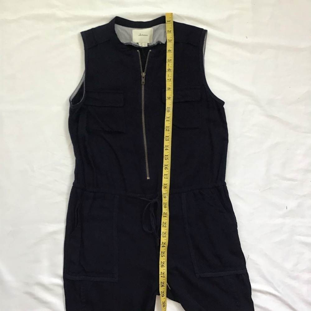 Elevenses Women Elegant Dark Blue Round Neck Drawstring Ankle Fun Jumpsuit XXS - Picture 9 of 12